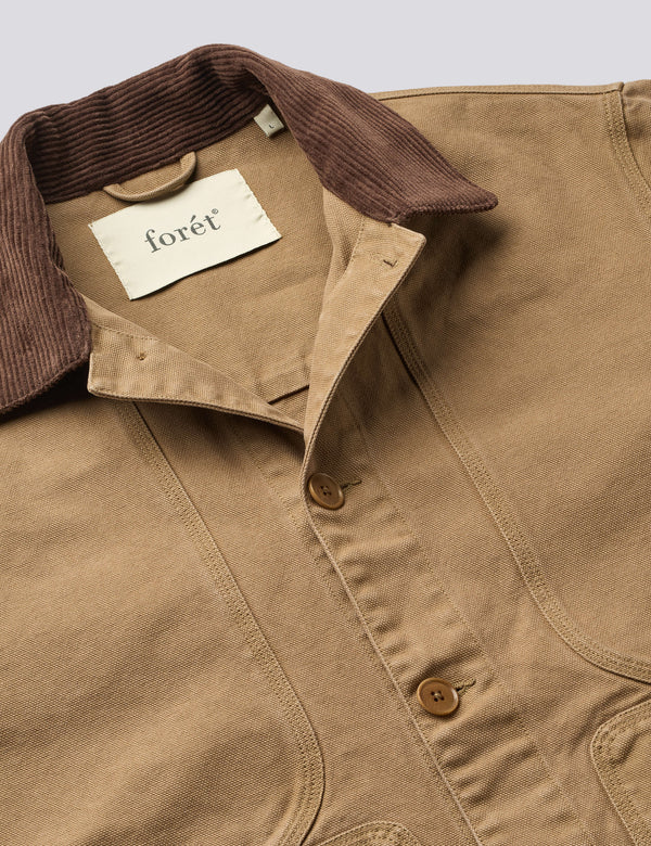 BERRY OVERSHIRT - BURNT KHAKI
