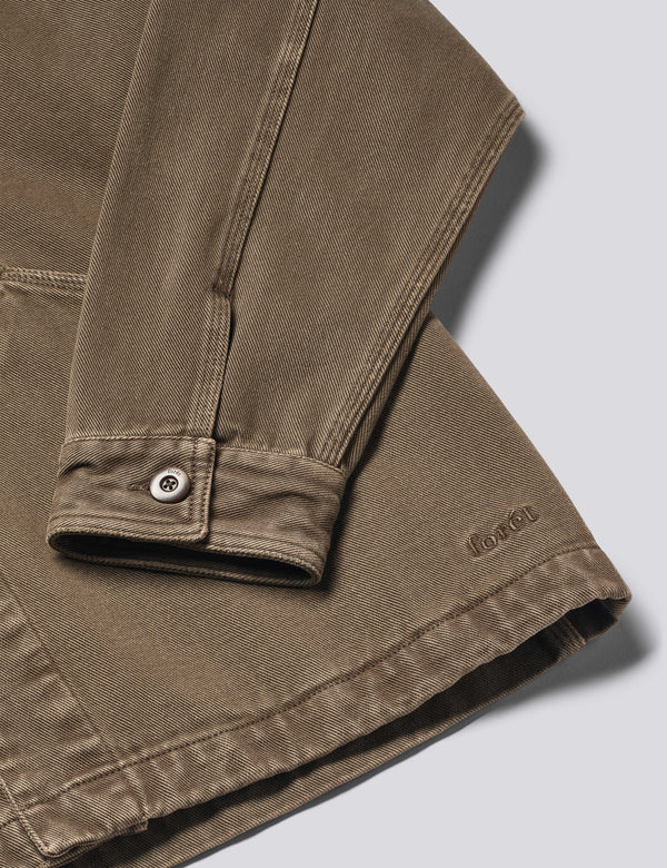 BERRY DENIM OVERSHIRT - BROWN DENIM