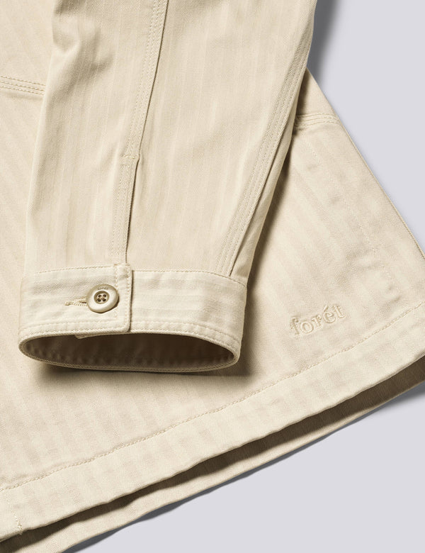 BERRY HERRINGBONE OVERSHIRT - OAT