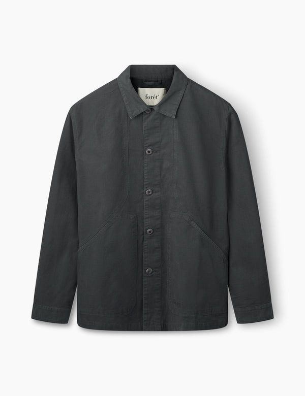BERRY RIPSTOP OVERSHIRT - DARK GREY