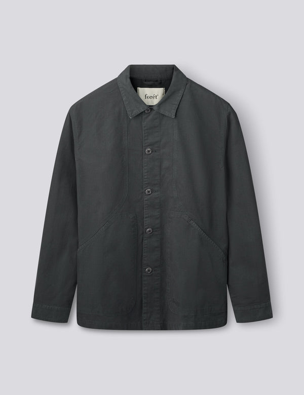 BERRY RIPSTOP OVERSHIRT - DARK GREY