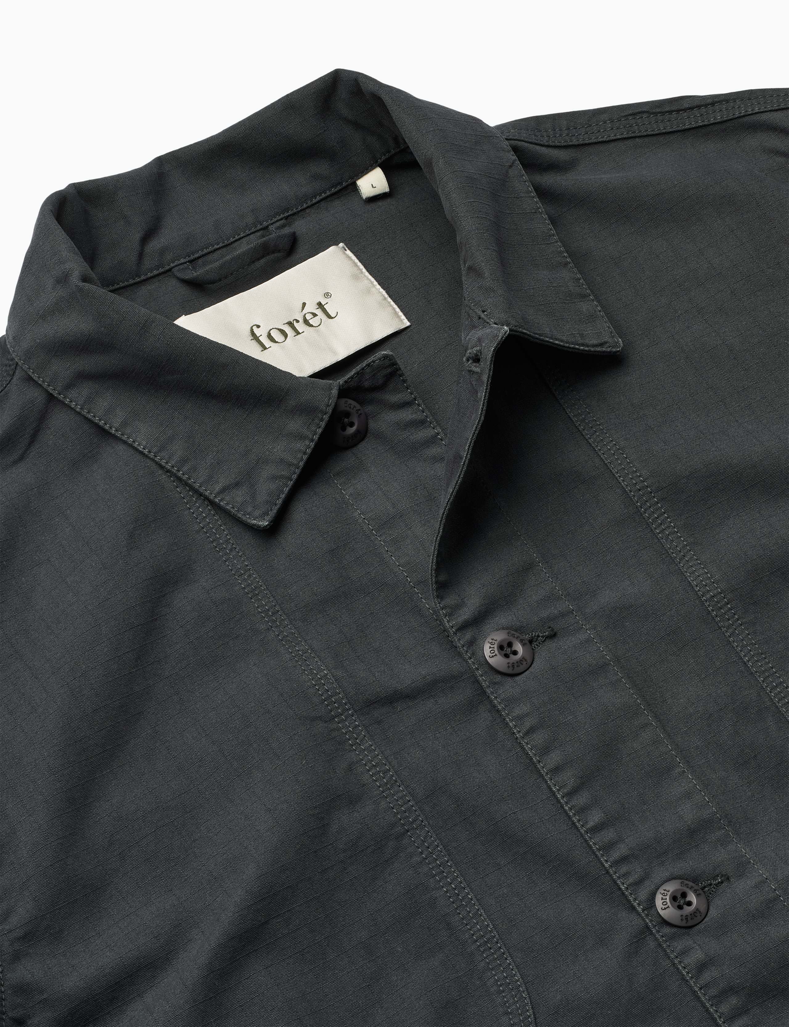 BERRY RIPSTOP OVERSHIRT - DARK GREY