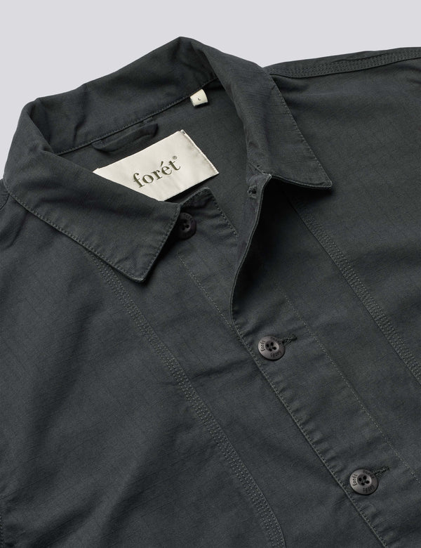 BERRY RIPSTOP OVERSHIRT - DARK GREY