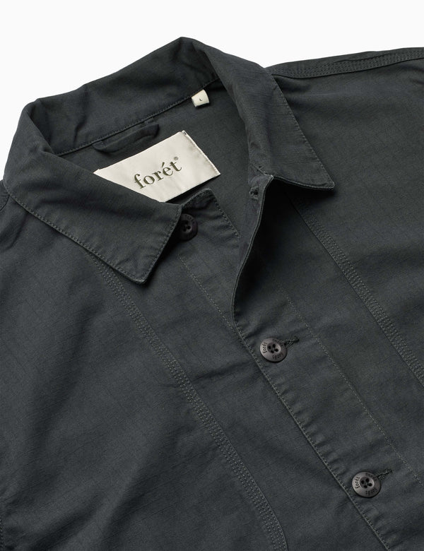 BERRY RIPSTOP OVERSHIRT - DARK GREY