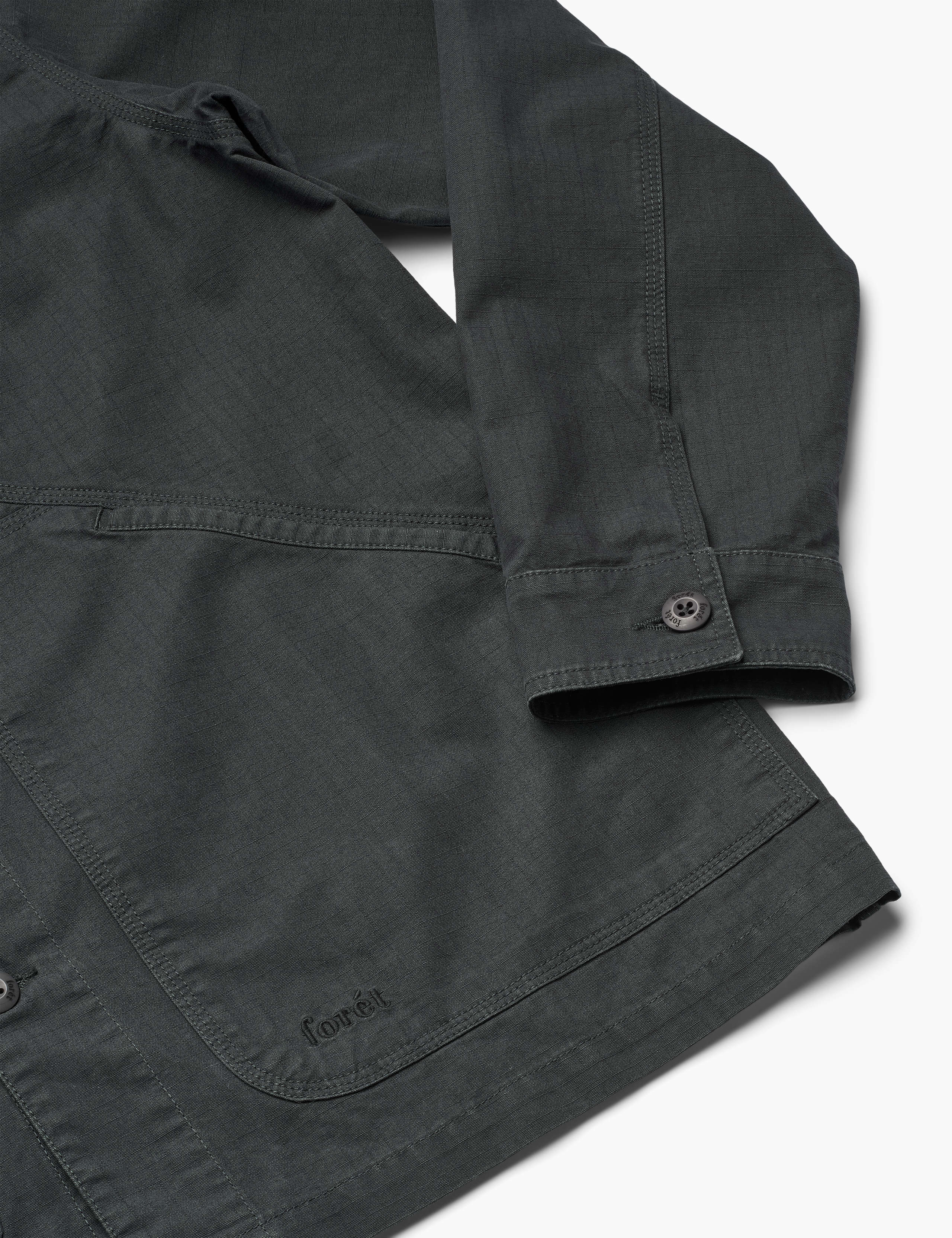 BERRY RIPSTOP OVERSHIRT - DARK GREY