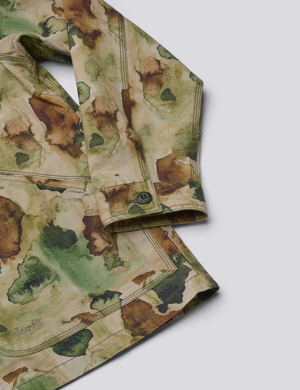 BERRY RIPSTOP OVERSHIRT - GREEN PRINT