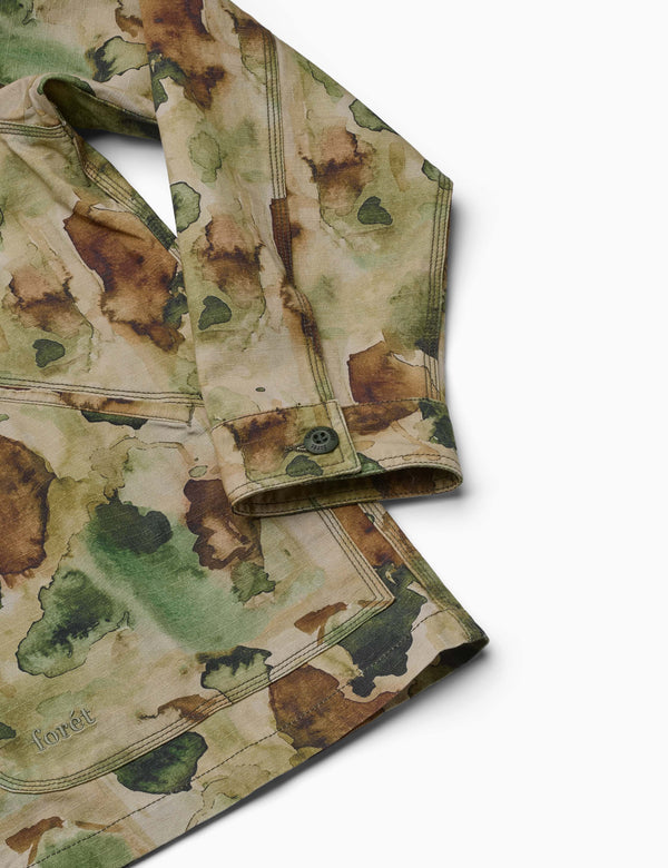 BERRY RIPSTOP OVERSHIRT - GREEN PRINT