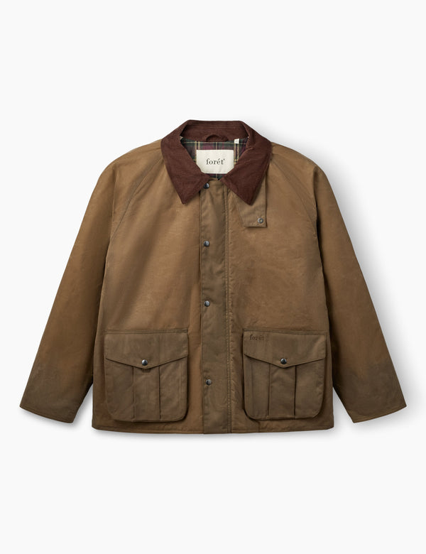 BIVOUAC PADDED OILSKIN JACKET - BARK