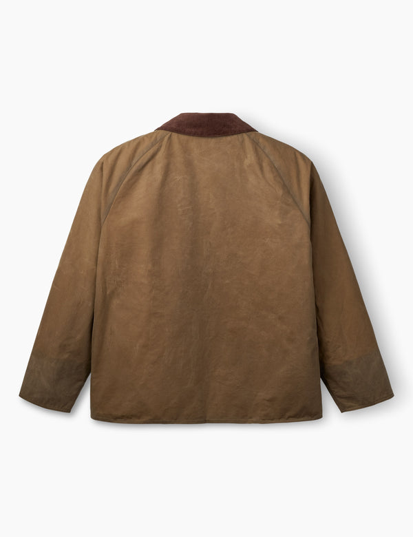 BIVOUAC PADDED OILSKIN JACKET - BARK