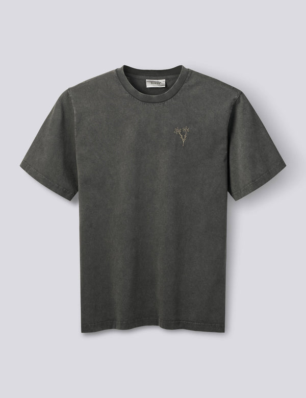 BOUQUET T-SHIRT - WASHED BLACK