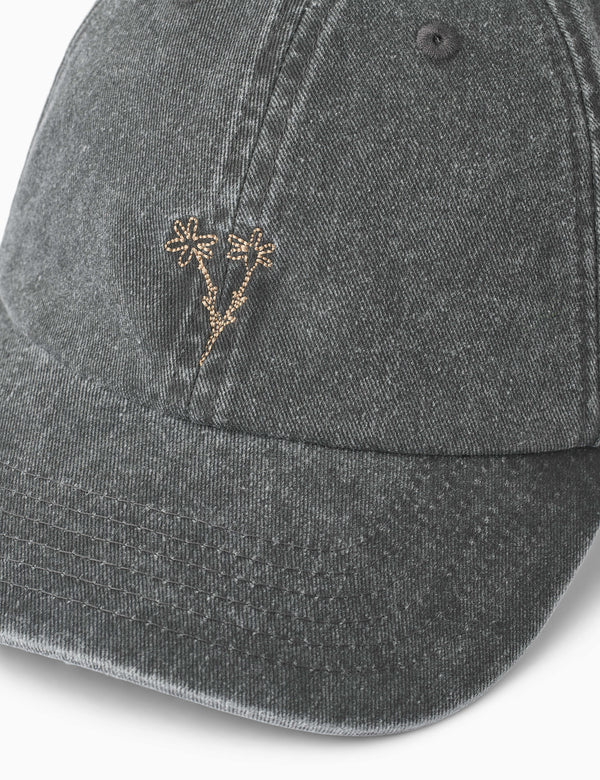 BOUQUET HEAVY WASHED CAP - WASHED BLACK