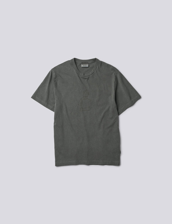 BREAK PIGMENT DYED T-SHIRT - GREY