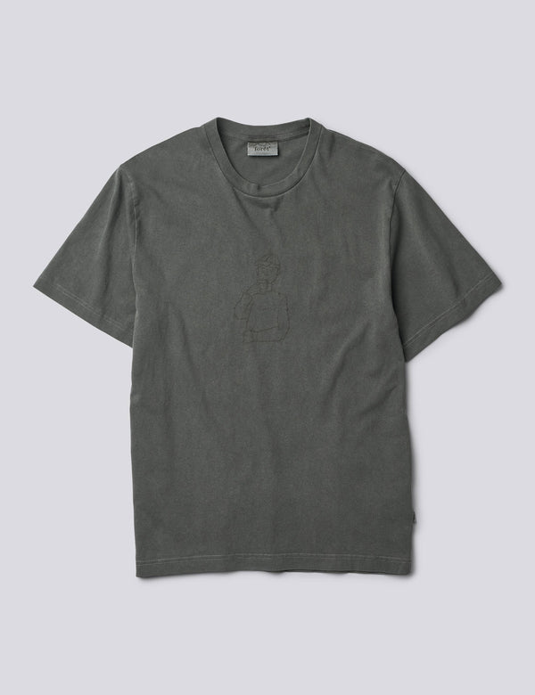 BREAK PIGMENT DYED T-SHIRT - GREY