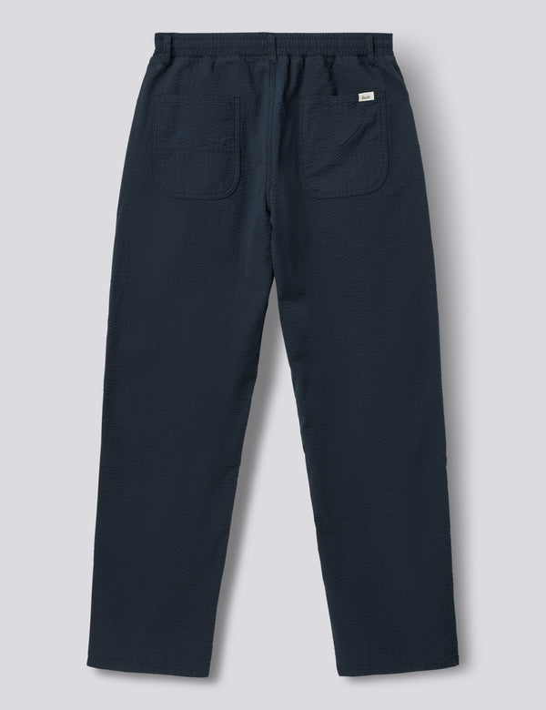 CALM SEERSUCKER PANTS - NAVY