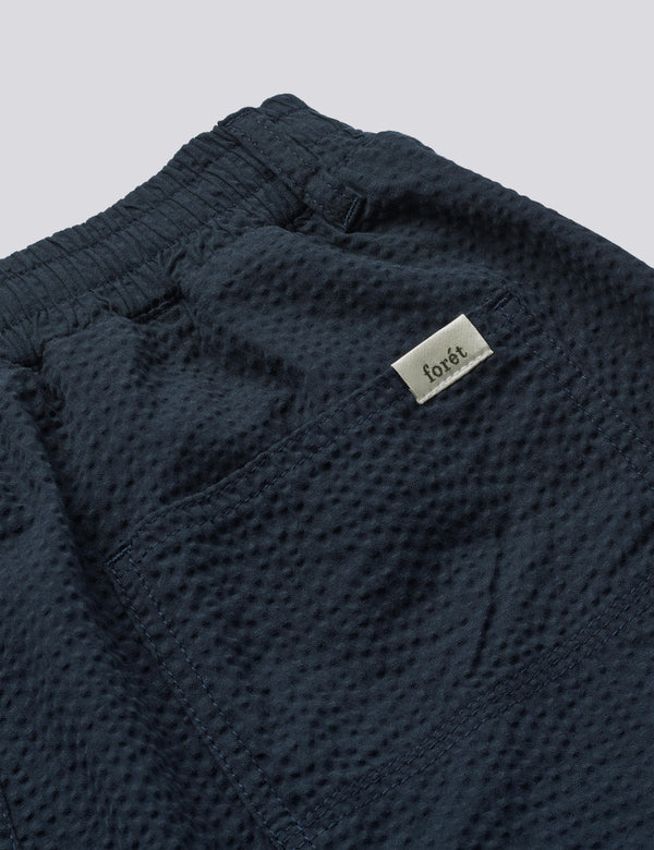 CALM SEERSUCKER PANTS - NAVY