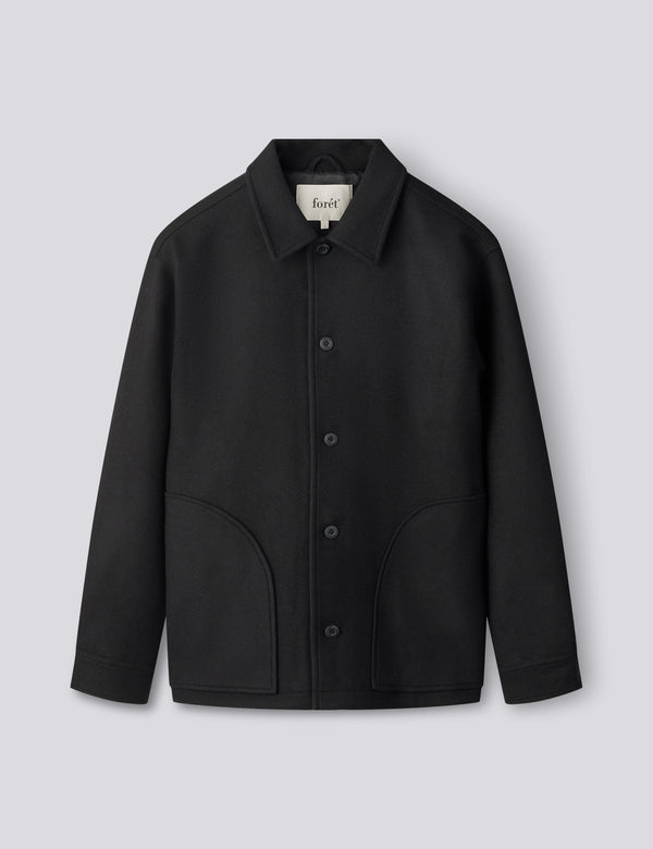 CAVE WOOL JACKET - BLACK