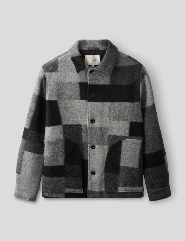 CAVE WOOL JACKET - BLACK MIX