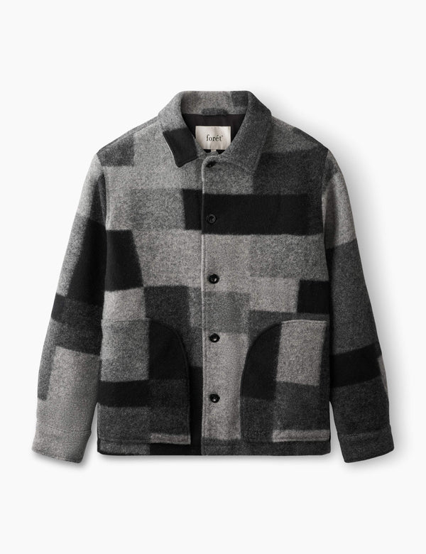 CAVE WOOL JACKET - BLACK MIX