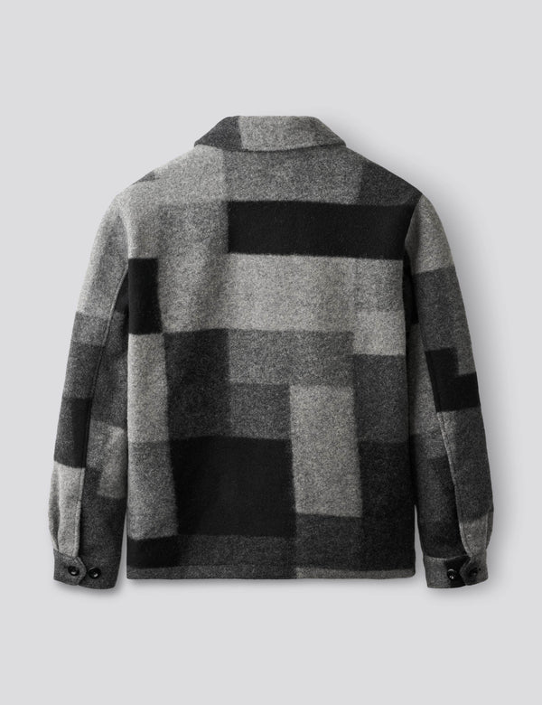 CAVE WOOL JACKET - BLACK MIX