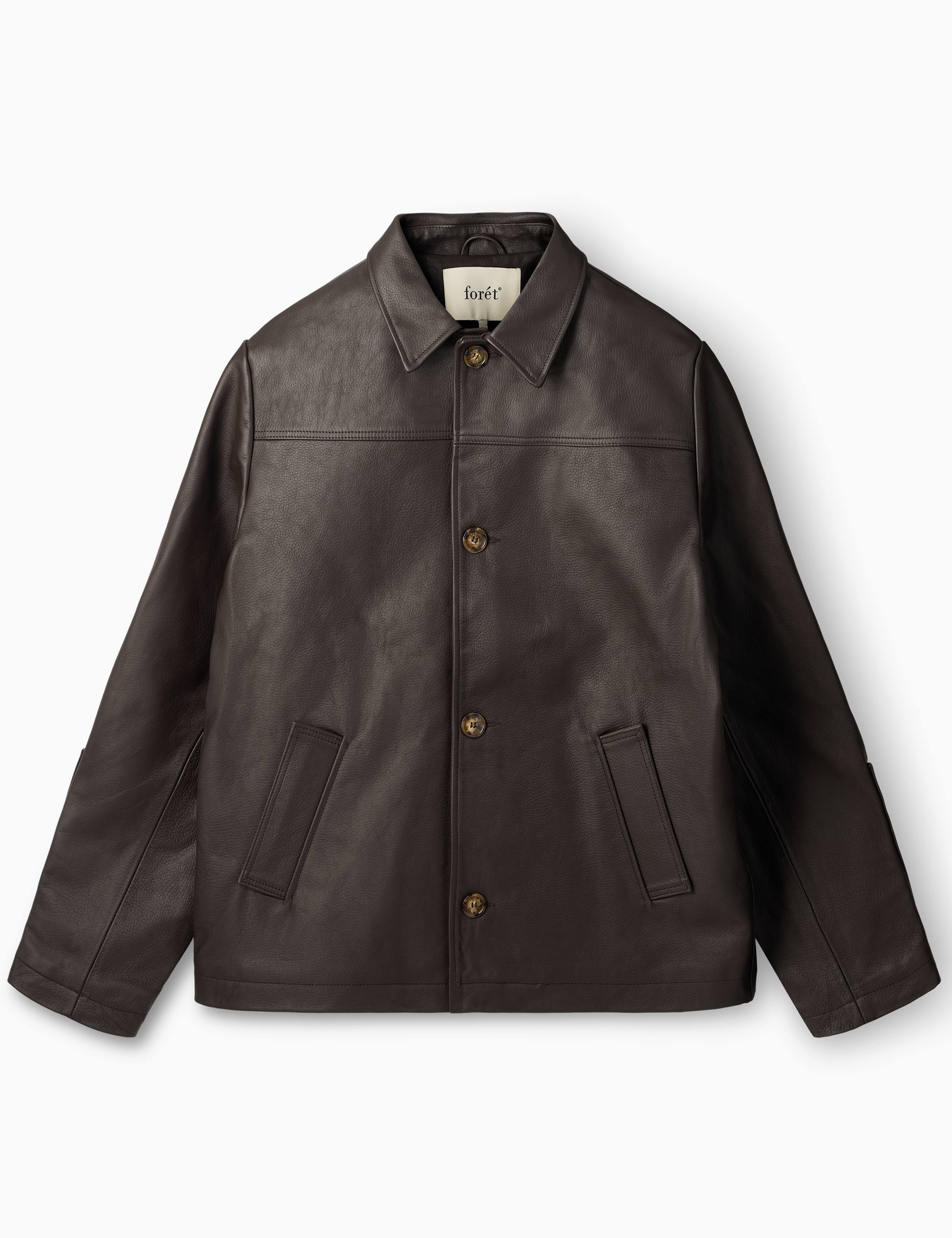 SUNRAY LEATHER JACKET - BROWN