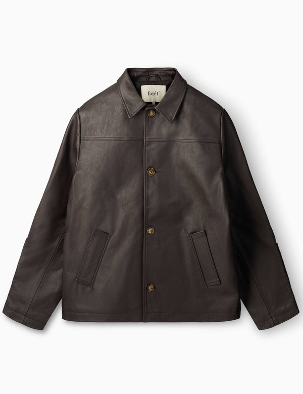 SUNRAY LEATHER JACKET - BROWN