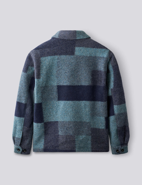 CAVE WOOL JACKET - BLUE MIX