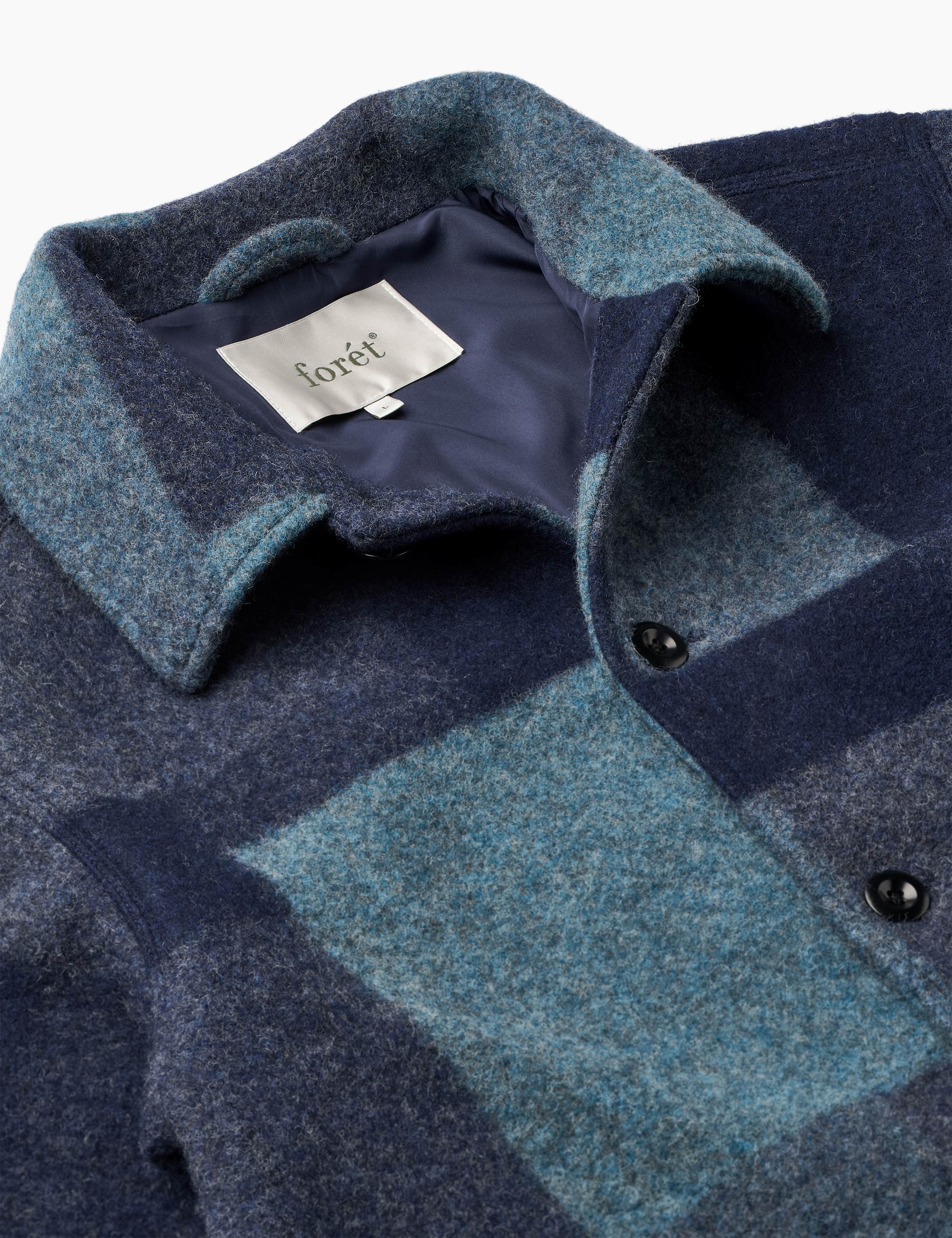 CAVE WOOL JACKET - BLUE MIX