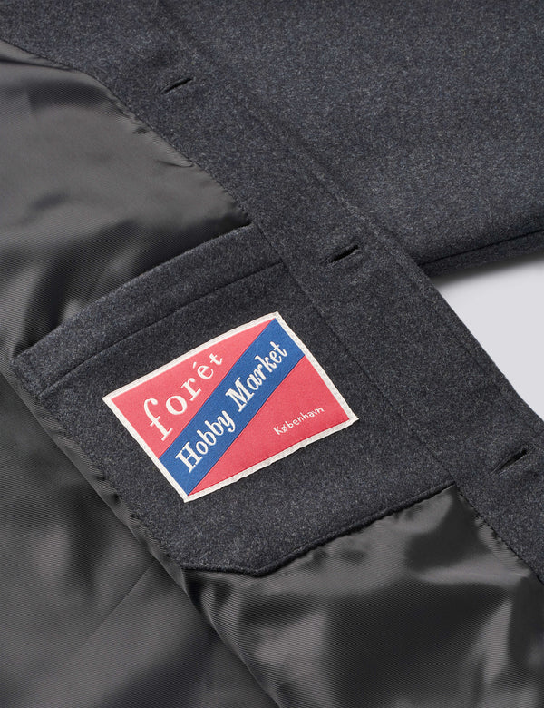 CAVE WOOL JACKET - DARK GREY MELANGÉ