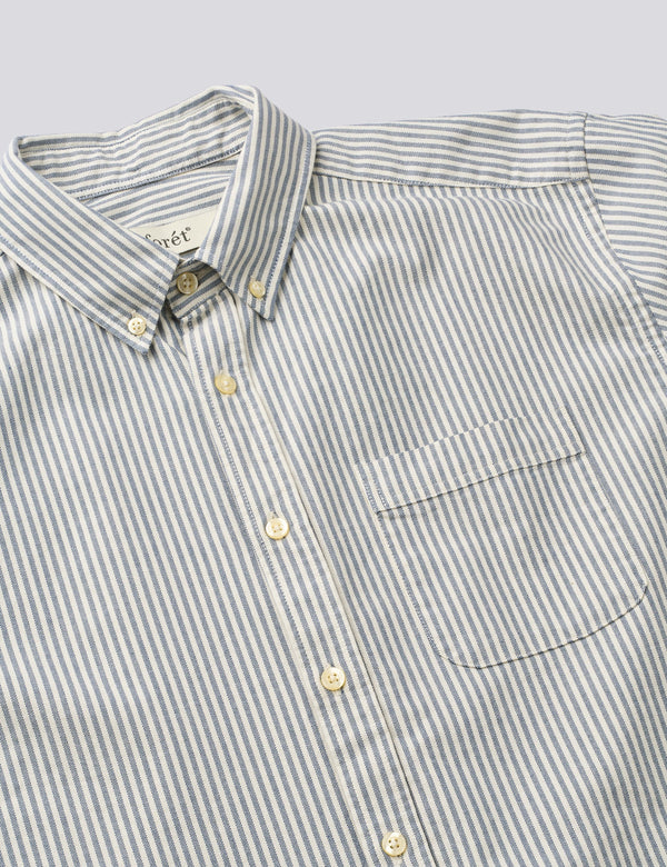 CEDAR OXFORD SHIRT - BLUE STRIPE