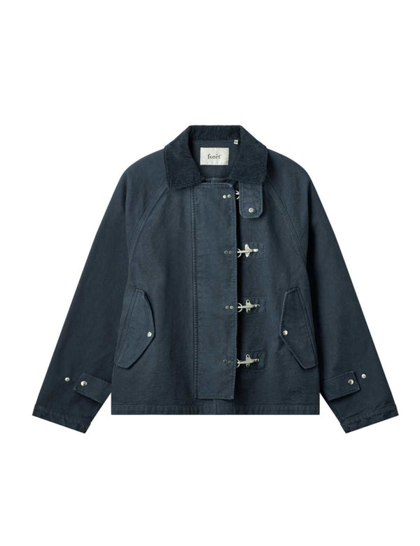 CINDER CLASP CANVAS JACKET - NAVY