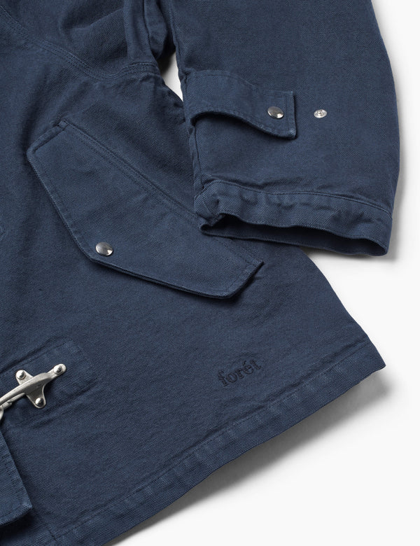 CINDER CLASP CANVAS JACKET - NAVY
