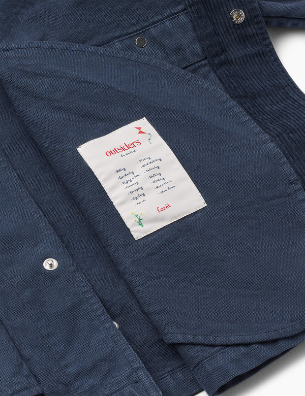 CINDER CLASP CANVAS JACKET - NAVY