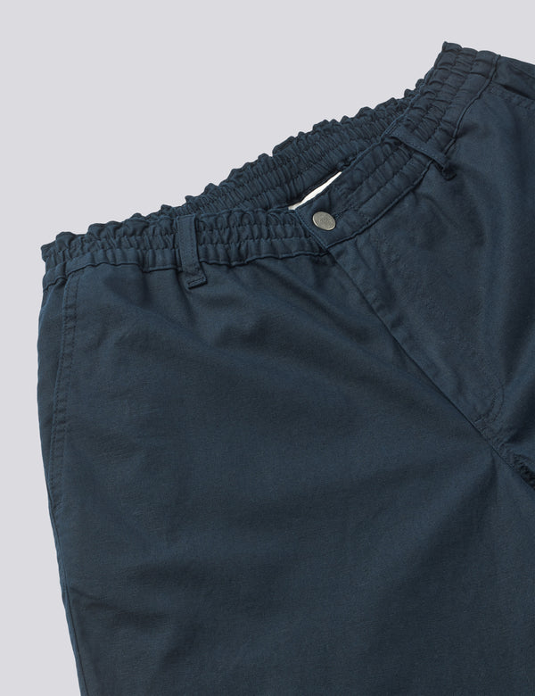 CLAY COTTON LINEN PANTS - NAVY
