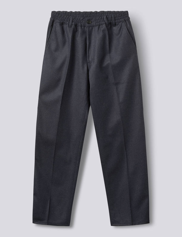 CLAY WOOL PANTS - NAVY
