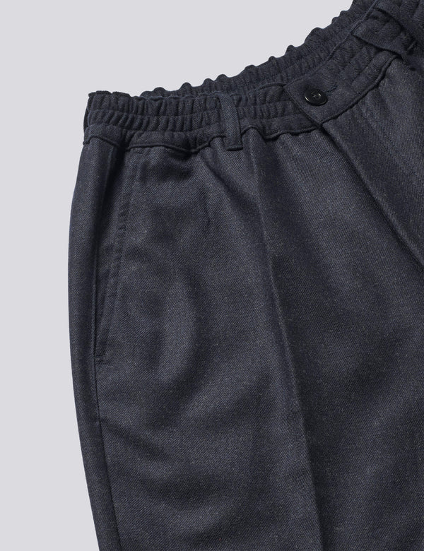 CLAY WOOL PANTS - NAVY