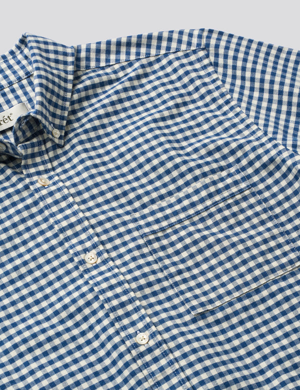 CREEK BRUSHED CHECK SHIRT - BLUE/CLOUD