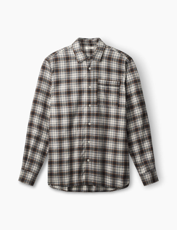 CREEK CHECK SHIRT - BROWN/GREY CHECK