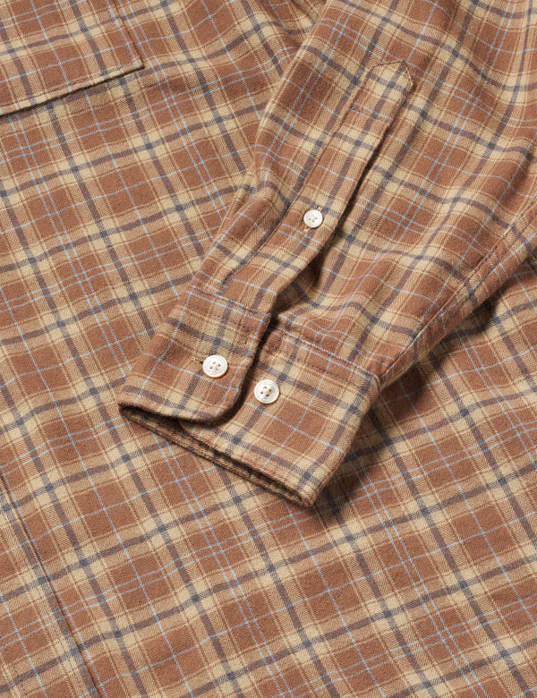 CREEK CHECK SHIRT - BURNT KHAKI CHECK
