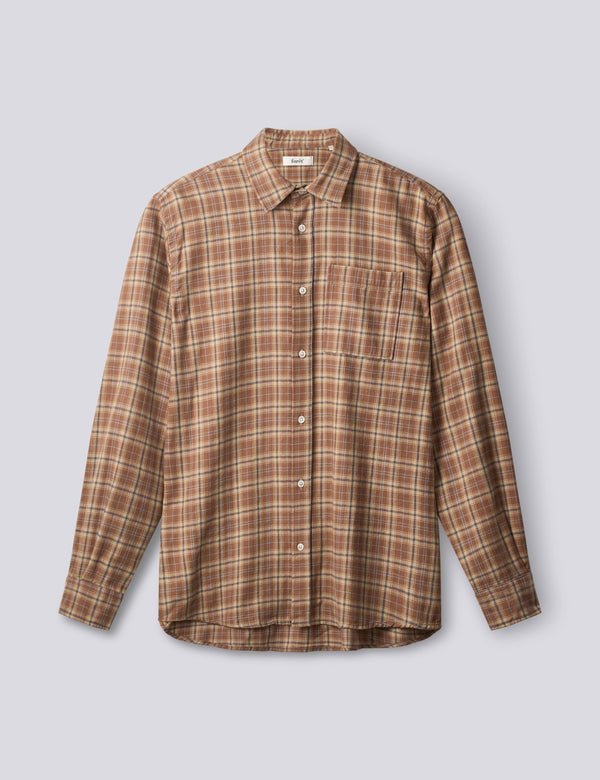 CREEK CHECK SHIRT - BURNT KHAKI CHECK