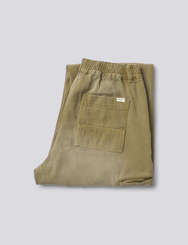 CLAY WASHED CANVAS PANTS - FATIGUE GREEN