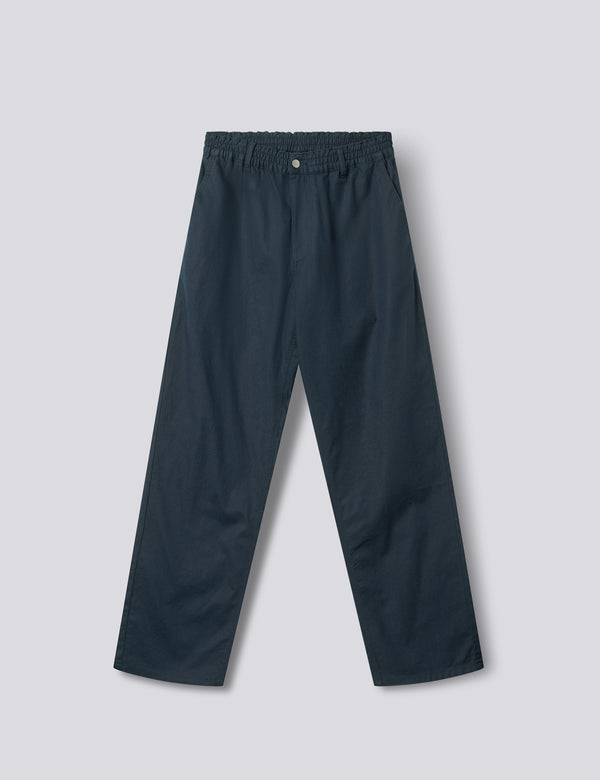 CLAY COTTON LINEN PANTS - NAVY