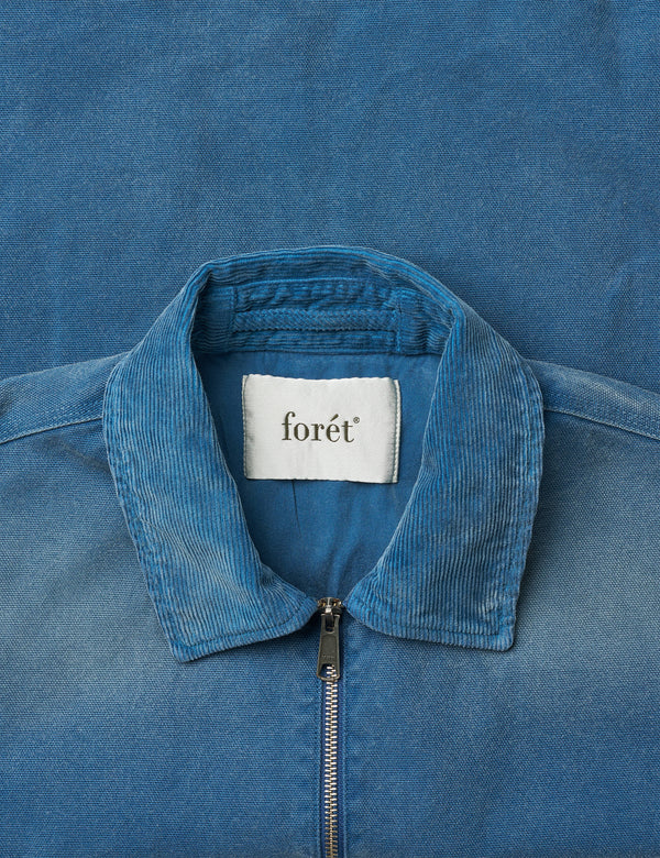 COURSE WASHED CANVAS JACKET - VINTAGE BLUE