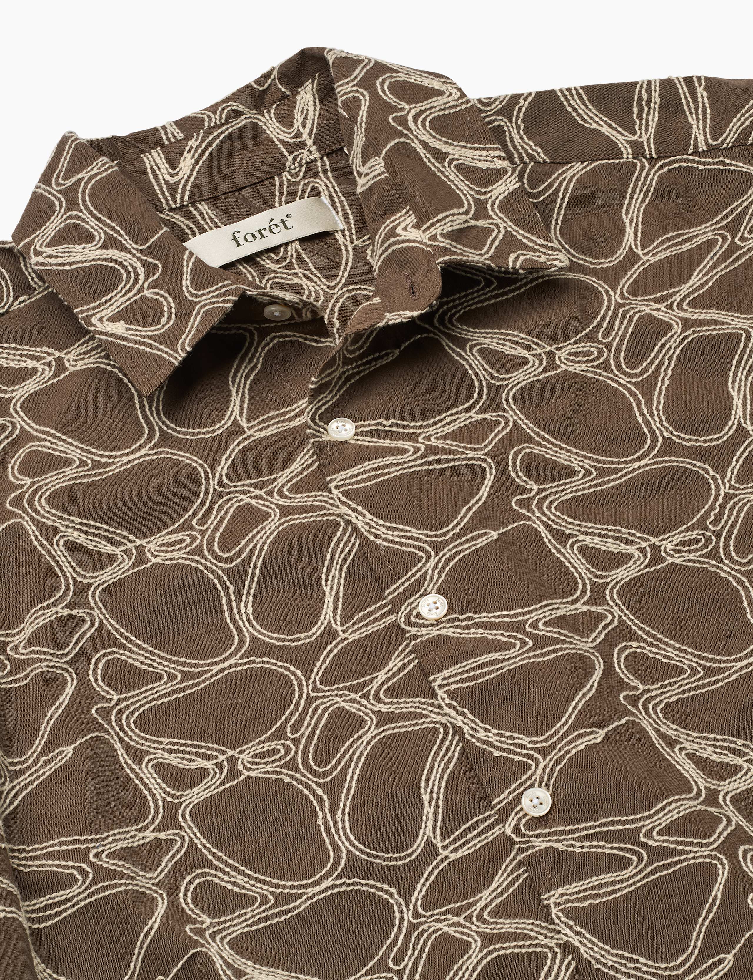 DAWN EMBROIDERED SHIRT - EARTH/CLOUD