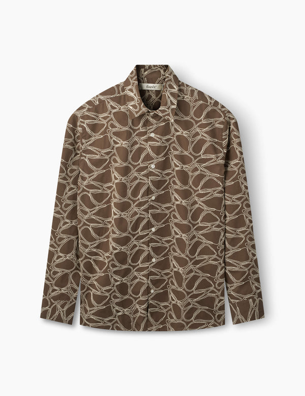 DAWN EMBROIDERED SHIRT - EARTH/CLOUD