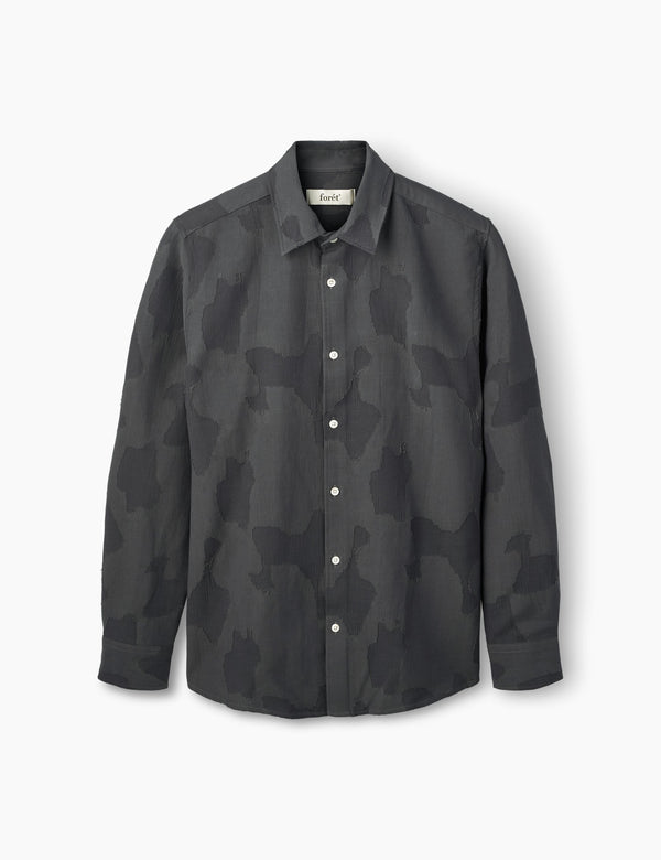 DAWN JACQUARD SHIRT - DARK GREY