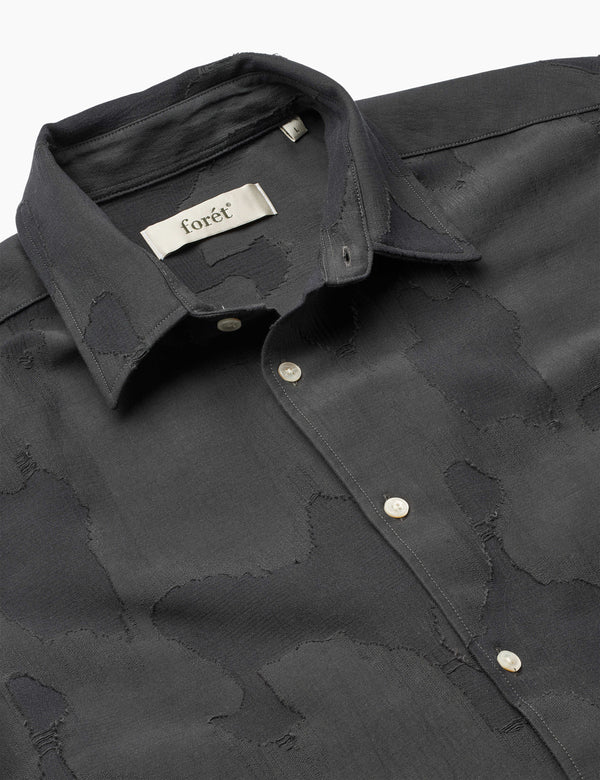 DAWN JACQUARD SHIRT - DARK GREY