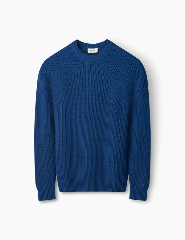 DELTA WOOL RIB KNIT - BLUE