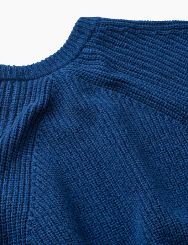DELTA WOOL RIB KNIT - BLUE