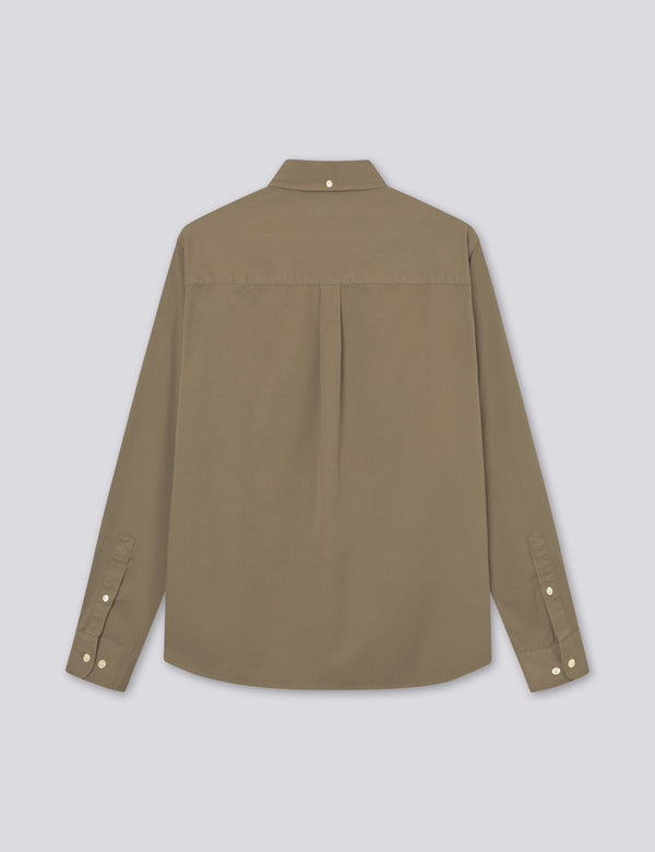 CAMP LIGHT TWILL SHIRT - DUSTY OLIVE