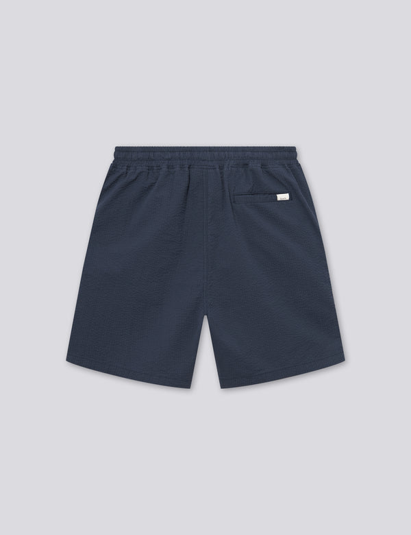 HUSH SEERSUCKER SHORTS - NAVY